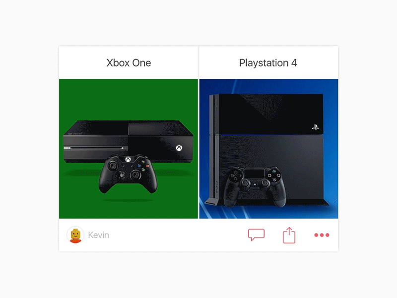 A vs B - How To Vote app avsb clean gif ios minimalist poll ui vote
