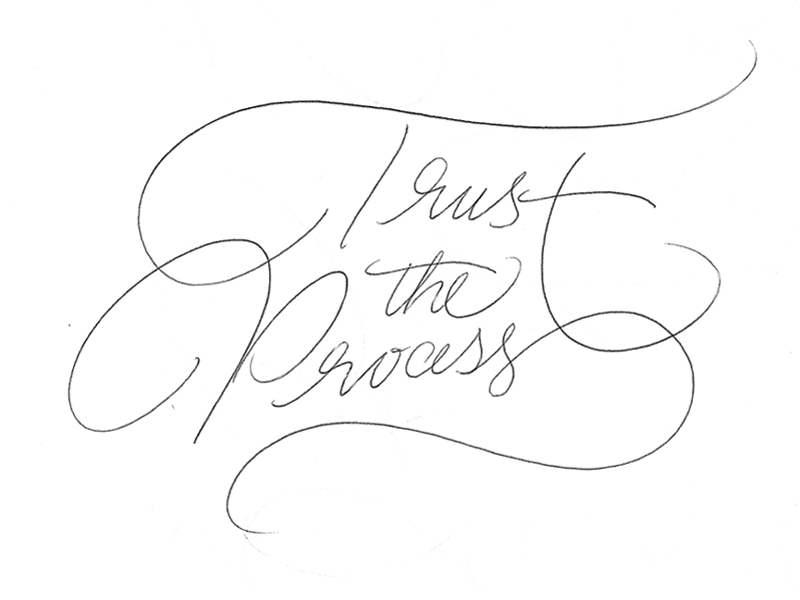 Trust the Process Sketches gif hand lettering lettering sketch trust the process type