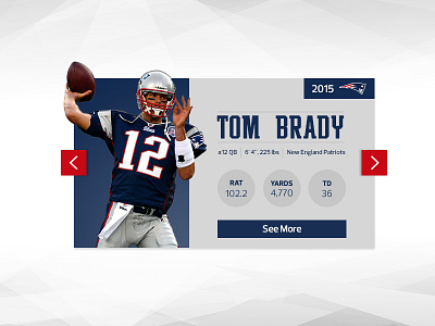 Profile Page daily ui new england patriots profile tom brady