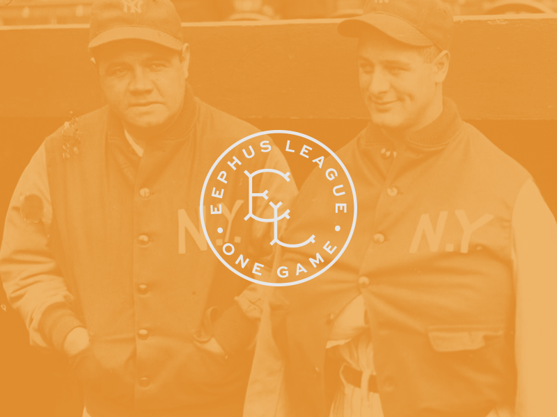 Eephus bits badge baseball script sweet sans typography