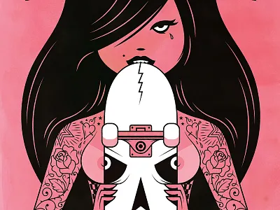 Boards and boobs babe boobs kronk sexy skateboard tattoos vector