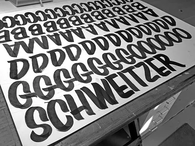 Single Stroke lettering painting practice sign lettering single stroke speed stroke