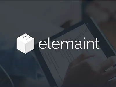 Elemaint Brand app blue brand design flat identidad logo logotipy red visual visual identity