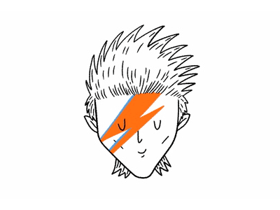 RIP David Bowie 2d animation animation cel animation character david bowie fan art gif portrait toon boom toon boom harmony ziggy ziggy stardust