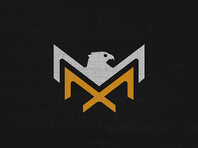 Dribbble Hawk M bird icon logo