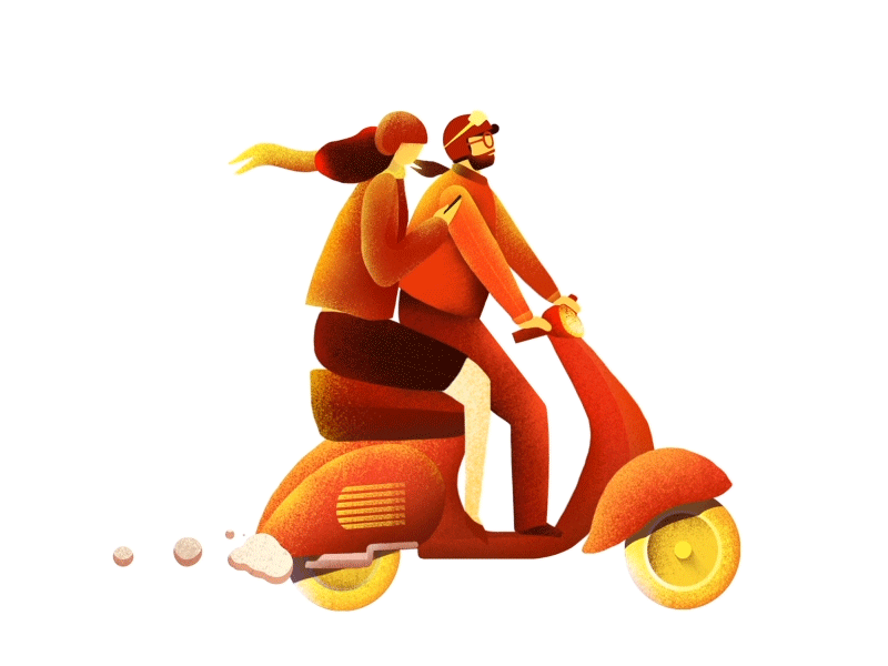 Wells Fargo Vespa Dudes ae after animation cel character chillin effects fargo vespa wells