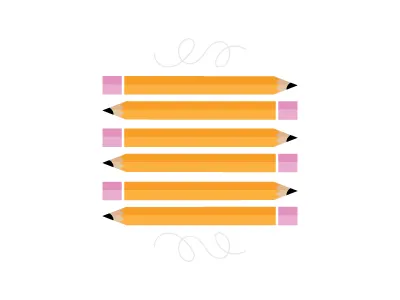 The Necessary bold clean creative design illustration pencils