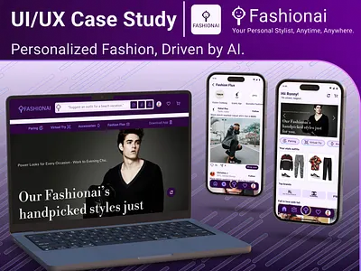 Personalized Fashion With Fashionai ai ai app ai fashion ai stylist app design case study figma graphic design personal stylist personal stylist app ui ui design ui ux user experience user experience design user interface ux ux design web design website design