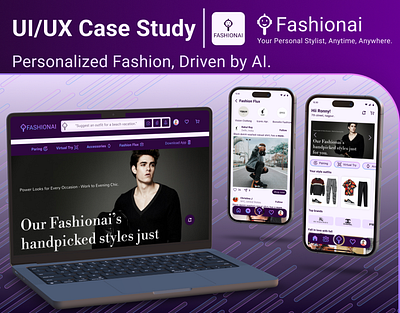 Personalized Fashion With Fashionai ai ai app ai fashion ai stylist app design case study figma graphic design personal stylist personal stylist app ui ui design ui ux user experience user experience design user interface ux ux design web design website design