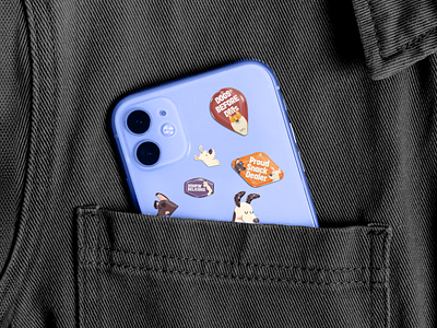 Sniff & Snack Phone Stickers | Premium Pet Food Branding branding packaging pet pets stickers subscription box ux