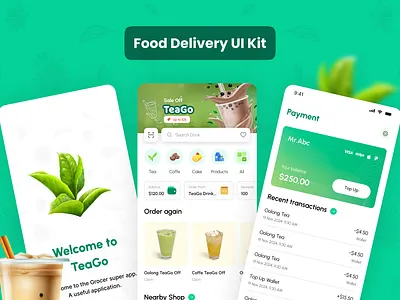 Food Delivery UI Kit figma food app food delivery food ui kit mobile app ui kit