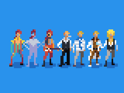 Heroes david bowie pixel art