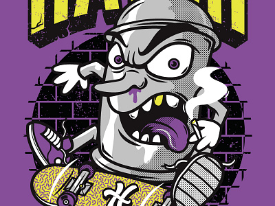Spray Man 4:20 can skate skateboard smoke spray streetwear style urban