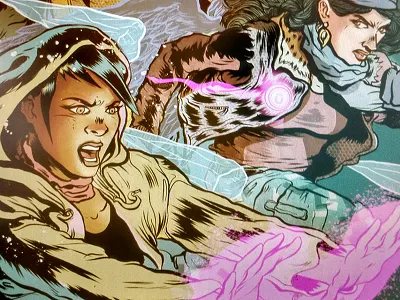 Sketch for cover (Detail)-now with color! comic digital ink social superheroes