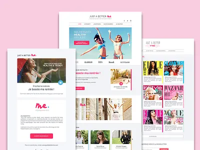 Just a better me design home mockup page ui web website