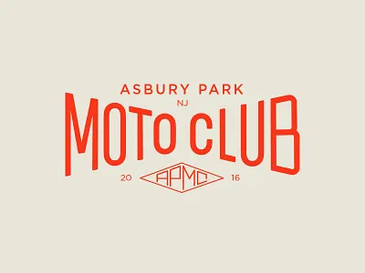 AP Moto Club icon lettering logo motorcycle type