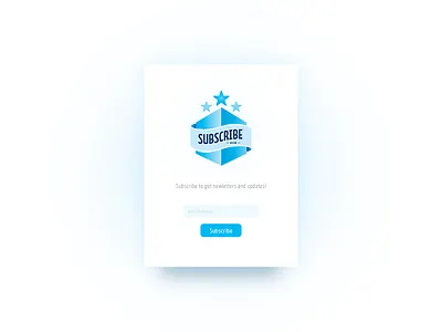 Day026 Subscribe button card gradient graphic popup shadow subscribe type in