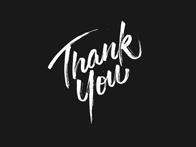 Thank You! brushpen ginozko hand lettering thankyou typography