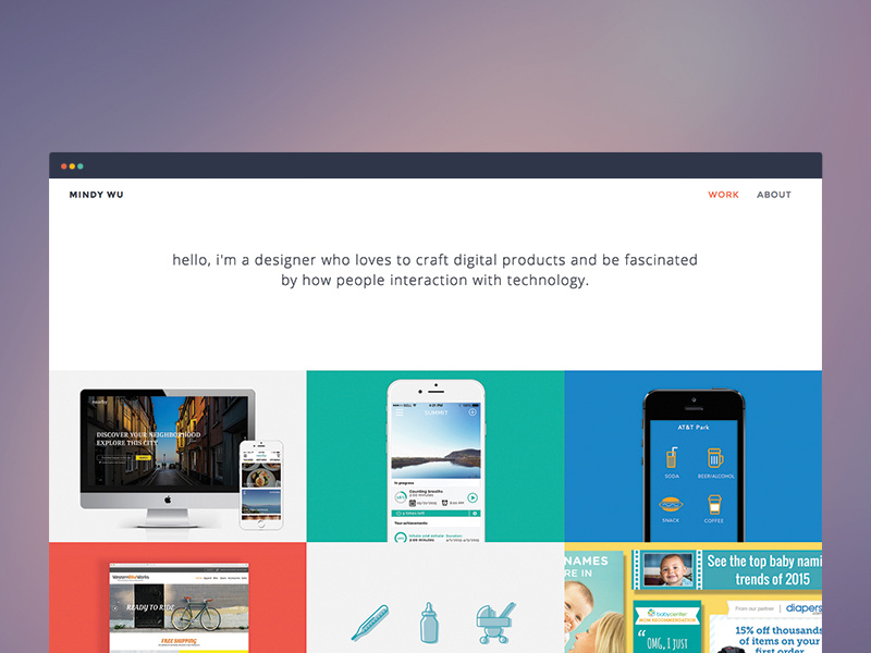 Example of New Portfolio Site