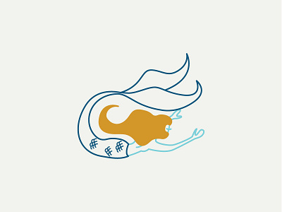 Mermaid branding icon identity logo mermaid
