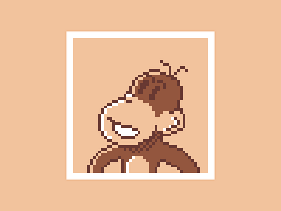 Happy Ape ape chimp pixel pixelart retro
