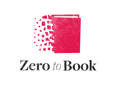 Zero To Book black cover art podcast red white