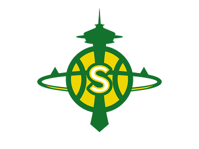 Seattle Supersonics Logo basketball bball branding logo nba seattle supersonics