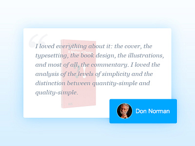 Day039 | Testimonials books card clean customer dailyui library modal review testimonials