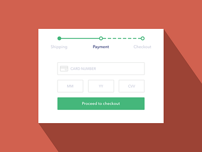 Daily UI #02 - Credit Card Checkout card checkout credit dailyui green modal orange payment