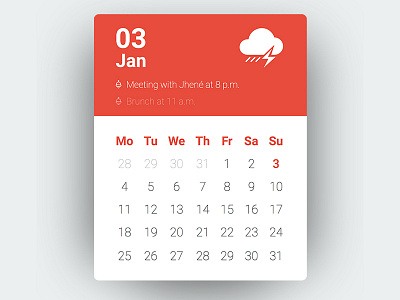 Daily UI - Calender appdesign calender daily ui flat ui ux