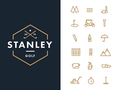 Stanley Golf 2016 austin clothing golf icon logo sports texas vector