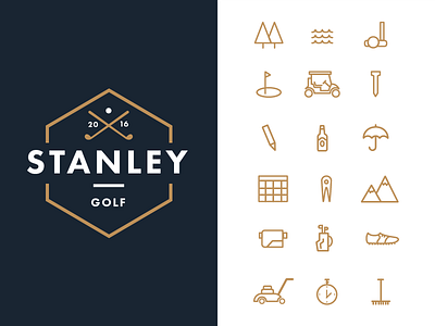 Stanley Golf 2016 austin clothing golf icon logo sports texas vector