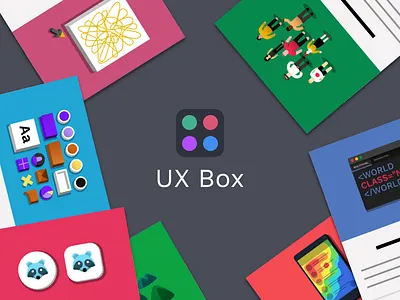 UX Box box card cube illustration love project red styleguide ui ux uxbox