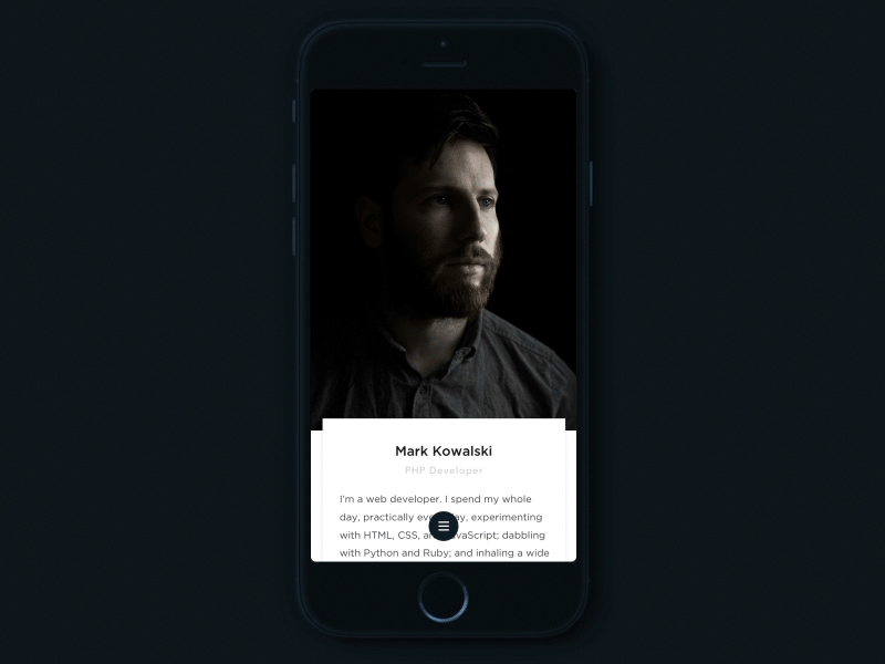 Daily UI Day 50 Job Listing 50 animation cards daily day hamburger job listing menu minimal ui