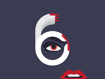 6k [VH#006] 666 eye hand illuminati lips mouth nails paranoia