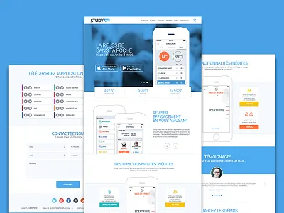 Study quiz design psd quiz study ui ux web website