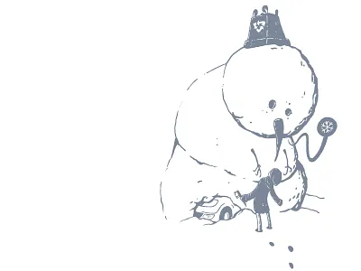 Snowman art doodle doodleart graphic illusign illustration painting