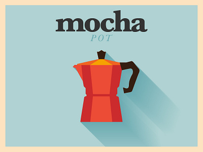 Mocha Pot coffee design flat icon illustration mocha pot vector