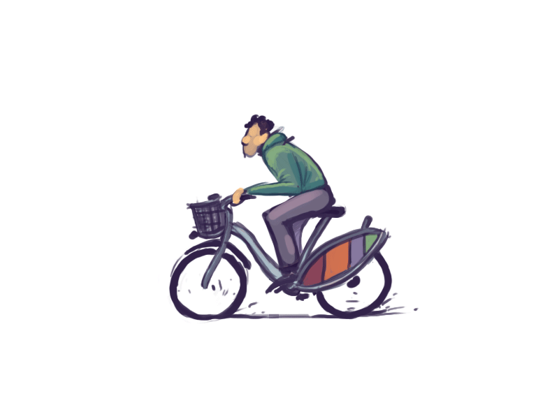 Biker animation art bialystok bike digital gif illustration loading motion vector