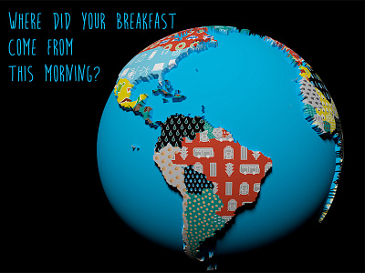 Where your commodities come from? 3d blender countries export map world