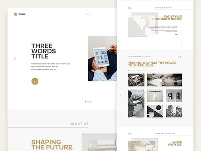 Company Profile clean company profile minimalism minimalist ui web website white