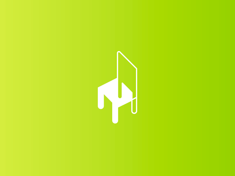Dynamic Icon armchair bookcase brand chair dynamic icon escher furniture identity symbol isometric logo perspective table