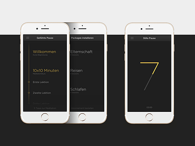 Du Hast Pause (Night Mode) app clean dark iphone minimal night night mode ui user interface