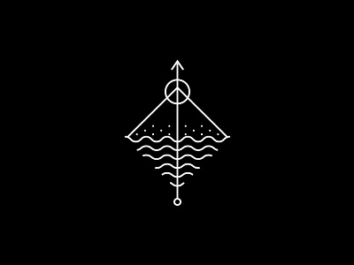 Life Reflection arrow circle icon lake mountain peace water
