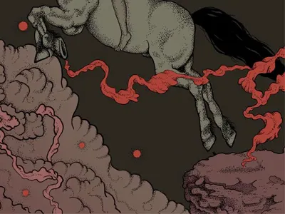 Lady Godiva design horse illustration lady godiva