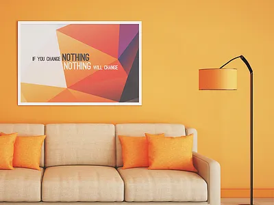 If you change nothing, nothing will change abstract background flat frame geometric low poly polygonal room shape texture triangle