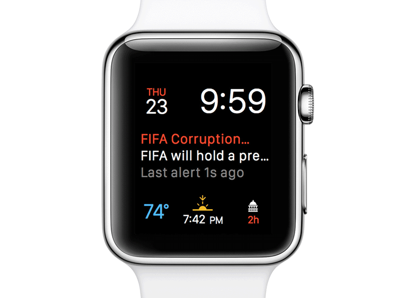 BuzzFeed News Apple Watch app animation app apple interaction interface ios mobile news principle ui ux watch