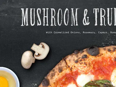 Super Secret Pizza Website chalk design hand lettering ingredients pizza web