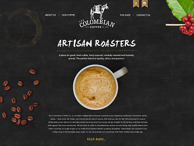 The Colombian Coffee Co. Website branding custom ecommerce responsive website woocommerce wordpress