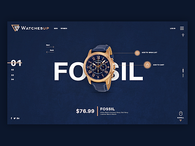 E-Commerce Shop e commerce landing product shop ui clock ux watches web design website